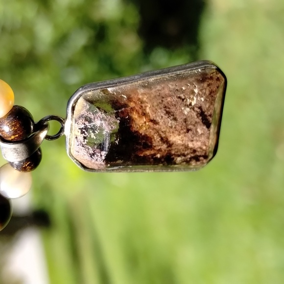 Evil Pawn Jewelry  OOAK Garden Quartz pendant / strawberry quartz amethyst .. - Picture 11 of 14